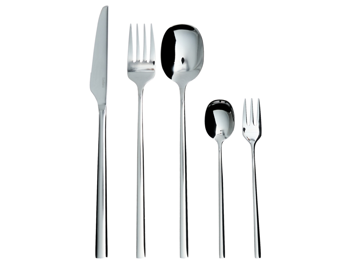 Conjunto De 30 Talheres Fregola Prateado Beliani