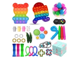 30pcs Conjunto De Brinquedos Sensoriais Push Bubble Silicone Para Aliviar Estresse E Educação Infantil