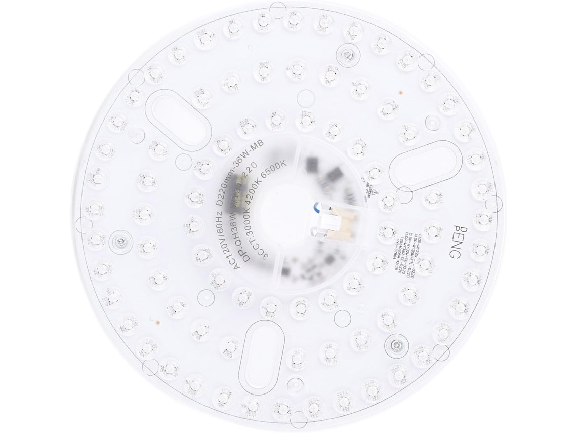 Kit De Atualização Luz Led Para Ventilador Teto 8,66 Polegadas, 36w,