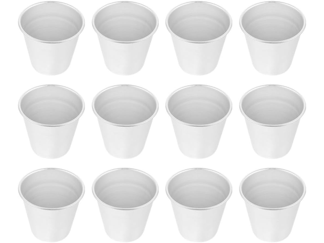 Conjunto De 12 Formas Individuais Redondas De Liga De Alumínio Stobok