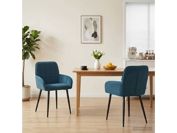 Vidaxl Cadeiras De Jantar 2 Unid. Veludo Azul 57 X 50 X 85 Cm