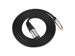 Cabo Microfone Rca Macho Para Xlr Macho Transmissão Áudio Alta Qualidade