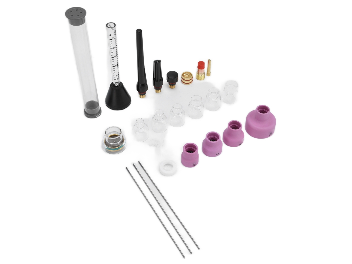 Kit De Bico De Tocha Tig Laxiscreed Com Fluxo De Gás E Eletrodo De Tungstênio