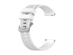 Pulseira De Relógio Lurelia Para Garmin Forerunner 158 / 55 Twill Silicone Branco