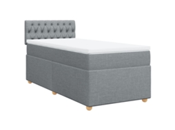 Cama com Molas/colchão 90x200 Cm Tecido Cinza claro MAISON EXCLUSIVE