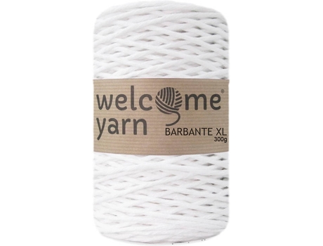 Fio de Macramé WELCOME YARN Barbante XL BB30 3mmx120M (Branco - Algodão - 10x16,5x10 cm)