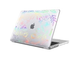 Capa Para Macbook Pro 14 Polegadas 2024 2023 2021 M4 M3 M2 M1 Pro/max, Proteção Rígida Transparente Com Motivo Vegetal Brilvibera