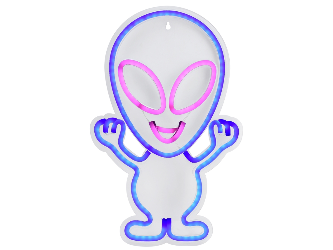 Luminária de Led Neon Alienígena Alimentada por Usb Luminária Noturna Decorativa Presente CHABERLU
