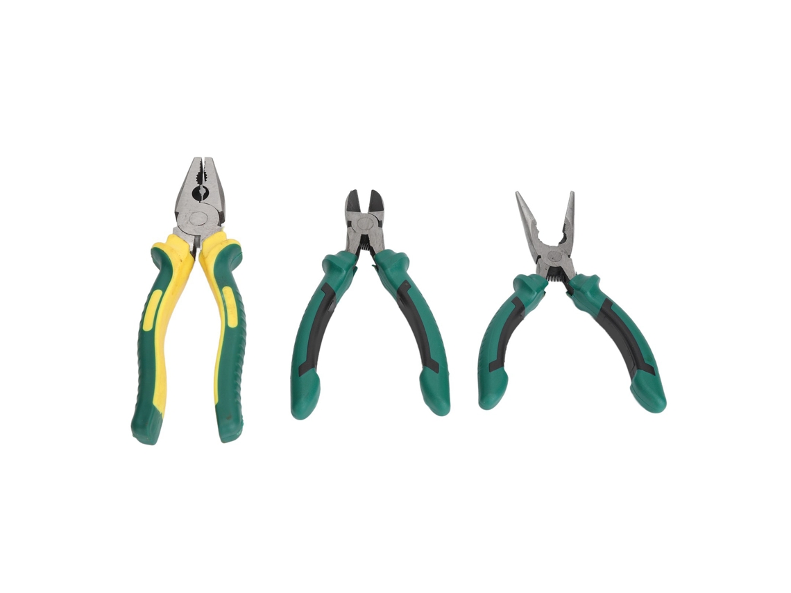 Conjunto 3 alicates diagonais corte ponta aguda arame 6 e 8 polegadas S/MARCA
