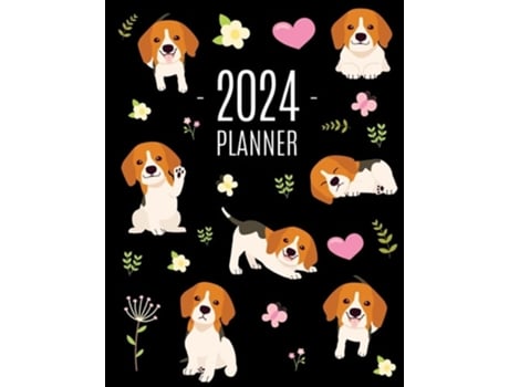 Livro Beagle Planner 2024 Cute Daily Organizer Pretty Scheduler With Friendly Pooch de Happy Oak Tree Press (Inglês)