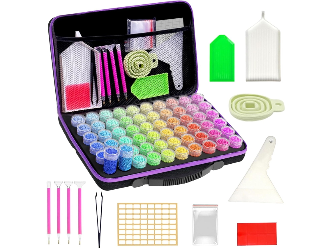 Organizador Resistente À Água para Artesãos, Material Eva Premium com 60 Compartimentos e Ferramentas, Bolsa, À Prova de Choque AQUAFORGE