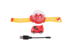 Mali carro de Controle Remoto Mini com Relógio Carregamento Usb Brinquedo Infantil Vermelho