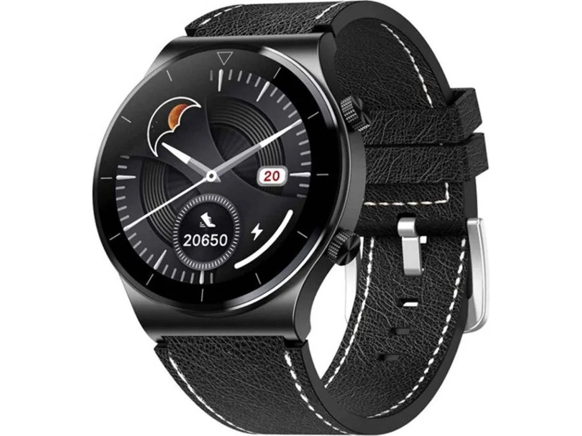 Smartwatch masculino com monitoramento de atividades Sono Monitor IP67 resistente à água, rastreador de fitness e pedômetro Bestvite (fita preta)