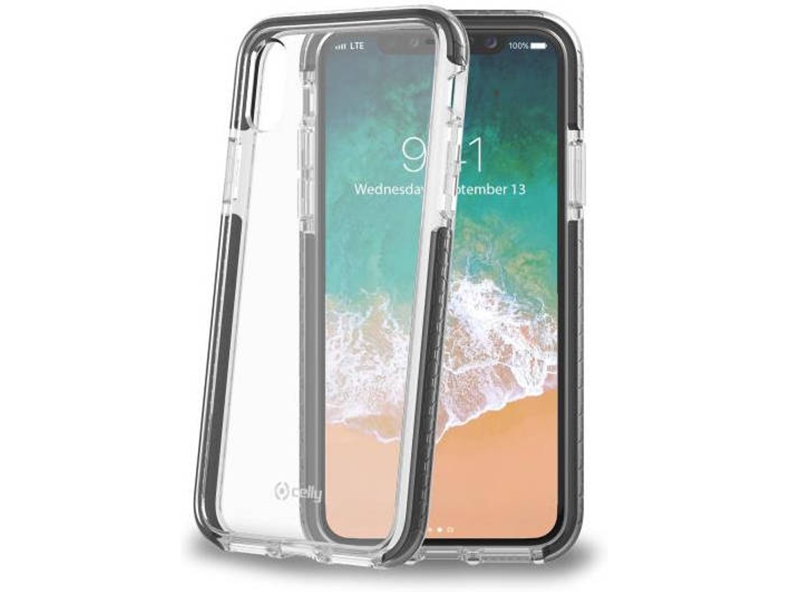 Capa iPhone X CELLY Hexagon Preto