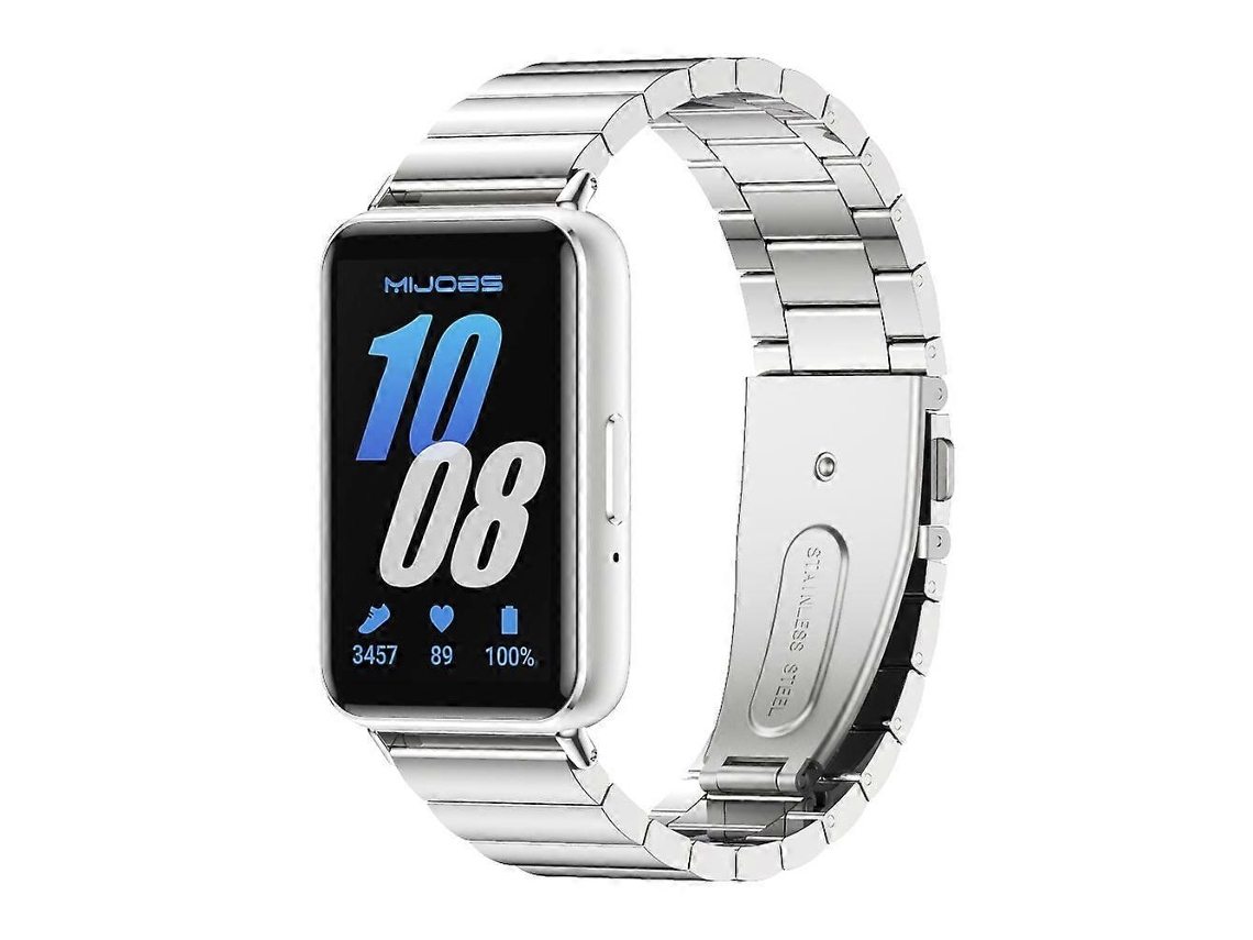 Pulseira De Bambu E Metal Mijobs Para Samsung Galaxy Fit 3
