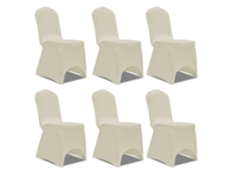 Chair Cover, Chair Covers Vidaxl Creme Tecido (n/a)