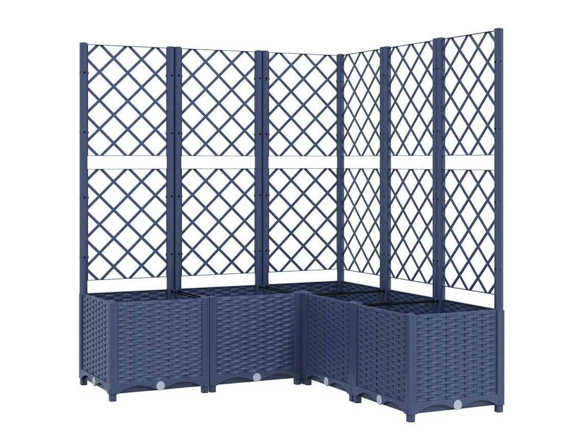 Garden Planter, Garden Planters Vidaxl Cinzeto Polipropileno (120 X 120 X 136 Cm)