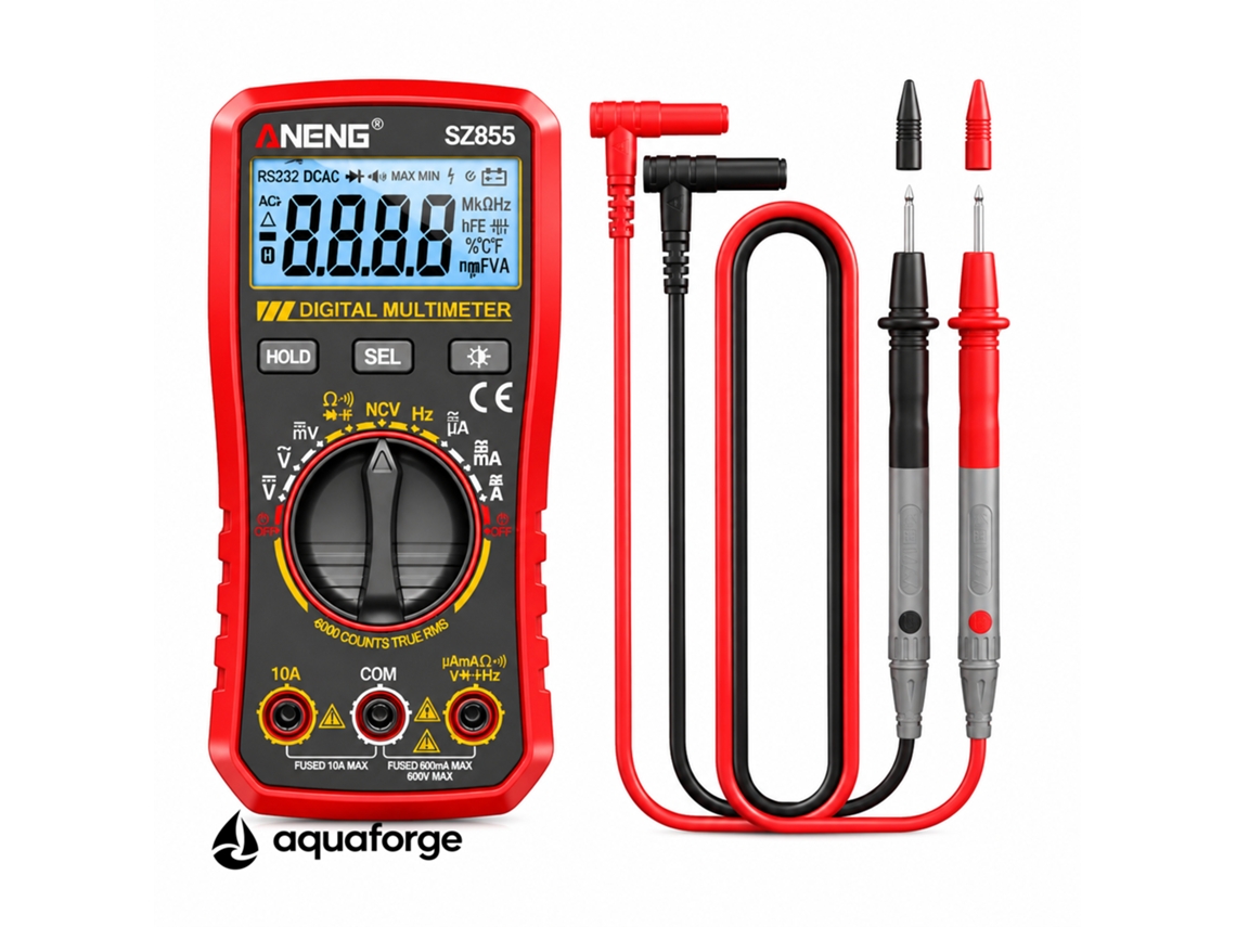 Multímetro Digital Aquaforge Sz855, 6000 Contagens, Ncv