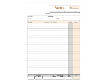 Livro Paq/10 Talonarios De Facturas Fº Natural Duplicado Autocopiativo De Desconocido (espanhol)