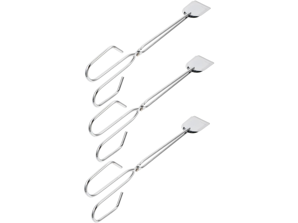 Pinça Portátil Para Lenha Besportble De 3 Peças, Com Proteção Anti Escaldante, Ideal Para Churrasco E Manuseio De Lenha