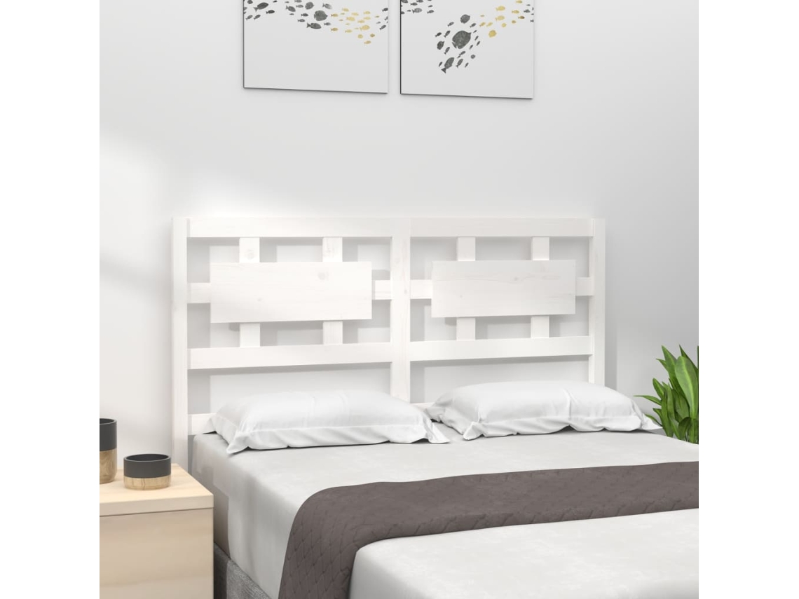 Cabecero 205,5x4x100 cm Madera Maciza de Pino Blanco