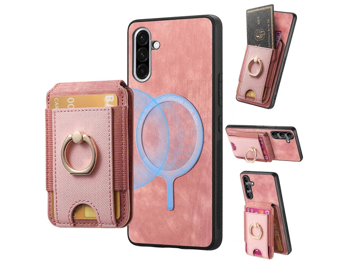Capa Couro Magnética Com Suporte Para Samsung Galaxy A36, Elysve