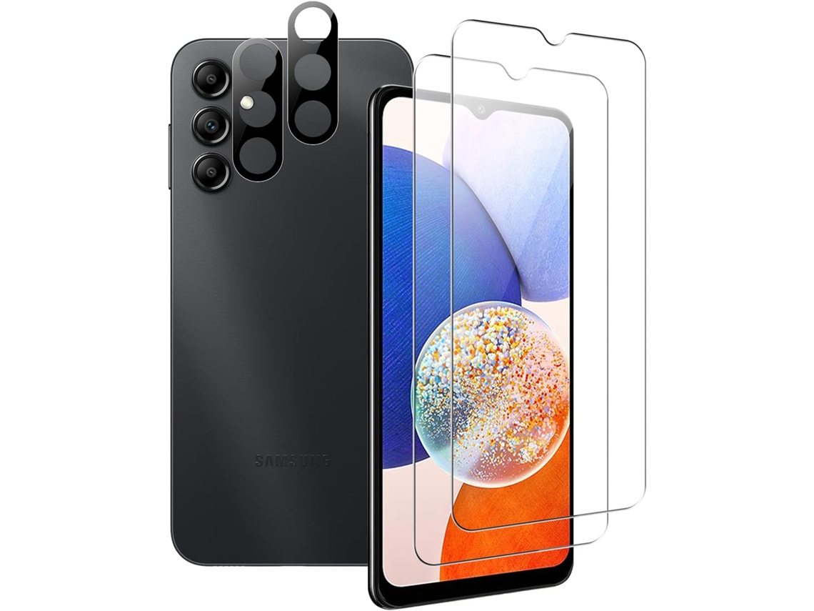 Conjunto de Protectores de Lente Traseira Antiriscos Hd Dureza para Samsung Galaxy A14 5G HONGWE. (2un)