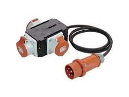 Distribuidor de energia Mixo 60529 400 V ou 32 A 1 plugue Cee 32 A, 5 pinos 400 V IP44 As Schwabe (60529)