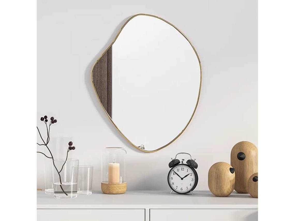 Vidaxl Espelho De Parede 50x40 Cm Dourado