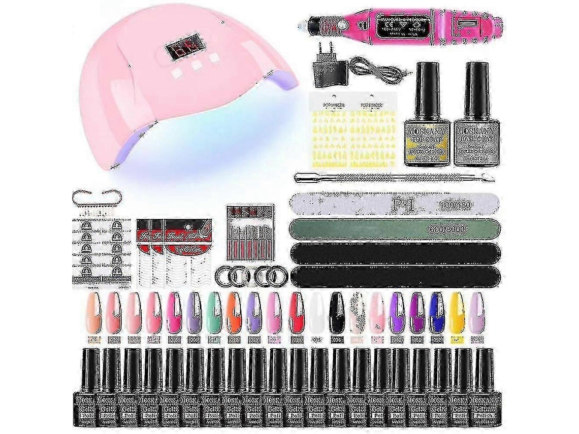 Kit De Manicure Profissional Com Lâmpada Uv De 120w/54w E Furadeira Para Todos Os Tipos De Esmalte Em Gel. Junmai4.7 Ly Ebike