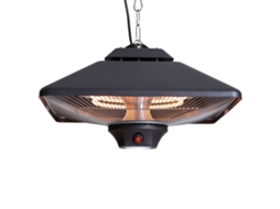 Sunred Aquecedor suspenso Spica Square 2000 W halogéneo preto CE17SQ-B