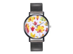 Reloj De Cuarzo Unisex Con Correa De Malla Zhoulianfa K036-w Negro