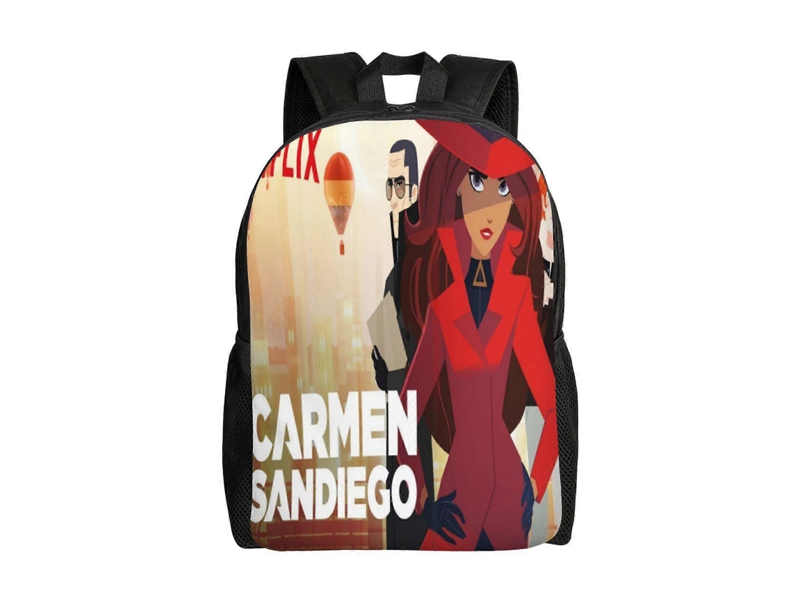 Mochila Carmen Sandiego Para Estudantes, Leve E Estilosa, Com Alças Impermeáveis ​​e Respiráveis ​​ Olysi Shop (v14)