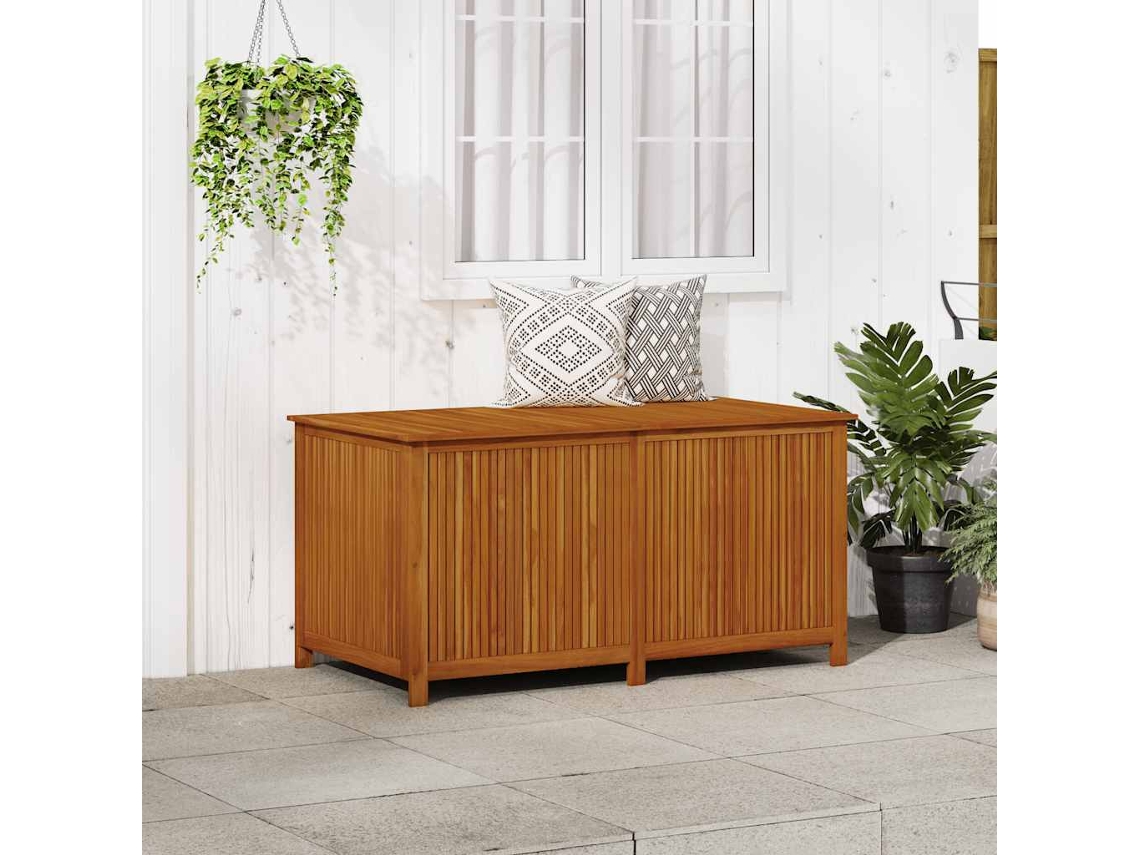 Vidaxl Caixa De Arrumação P/ Jardim 150x80x75 Cm Madeira Acácia Maciça