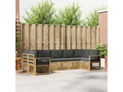 Vidaxl Conjunto De Sofás Para Exterior 7 Unid. Branco E Antracite