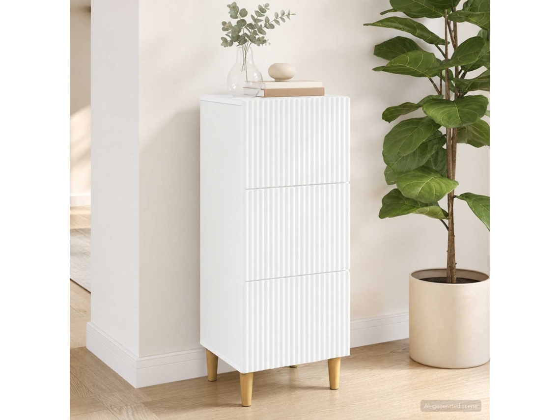 Vidaxl Gabinete De Gavetas Branco 33 X 34,5 X 90 Cm