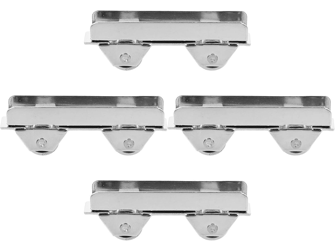 Conjunto De 4 Rodízios Duplos Para Porta Correr Varanda Com Rolamento