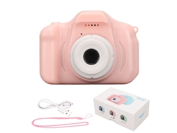 Câmera Digital Infantil Rosa 8mp Tela Ips 2.0 Polegadas Moldura Animada Portátil