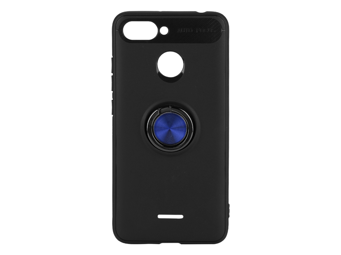 Capa de Telefone com Anel para Redmi 6a Preto com Anel Azul EOOCOO