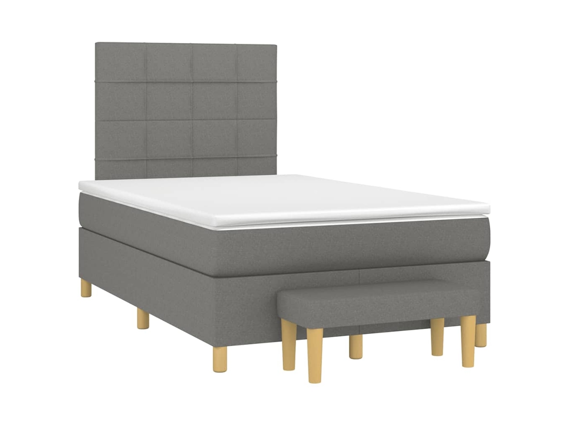 Box Spring Bed, Box Spring Beds Vidaxl Cinzeto Tecido (120 X 190 Cm)