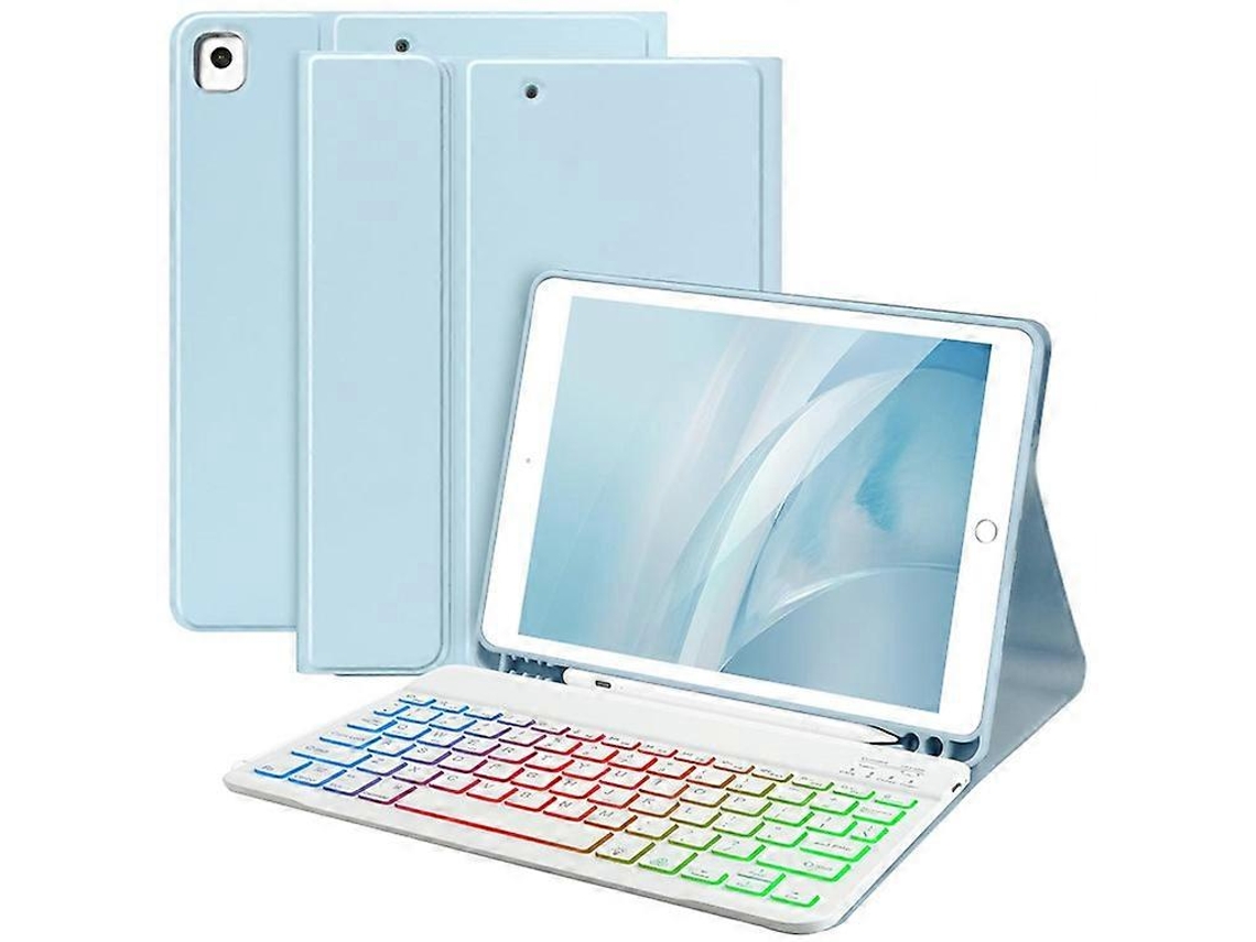 Capa Com Teclado Bluetooth Rgb 1029d Compatível Com Ipad 10.2 / (2020) / (2019) / Ipad Air 10,5 Polegadas (2019) / Pro 10,5 Polegadas (2 Webake (2021)