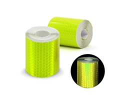 Rebe-2 Rolos De Fita De Vinil Autoadesivo 3m X 50mm, Reflexiva Prismática De Alta Intensidade, Segurança/marcação, Amarela