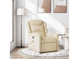 Poltrona de Massagens reclinável com tecido Creme HARLANV1