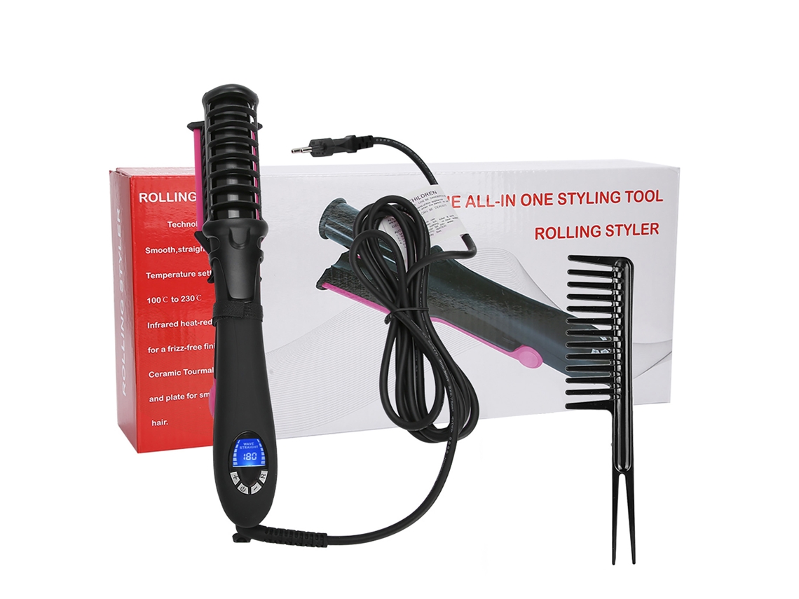 Chaveiro Automático De Cabelo K19 Com Temperatura Ajustável 32mm Ferramenta De Estilo 110-240v Plugue Eu