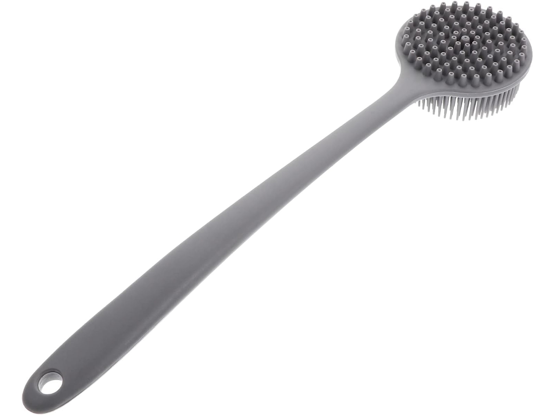 Lurelia Escova De Silicone Para Banho, Silicone Macio, Cabo Longo E Pega Ergonómica, Banho Relaxante Essencial
