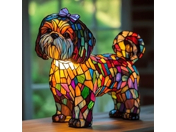 Abajur De Mesa Em Resina Luminária Artística Para Amantes Cães