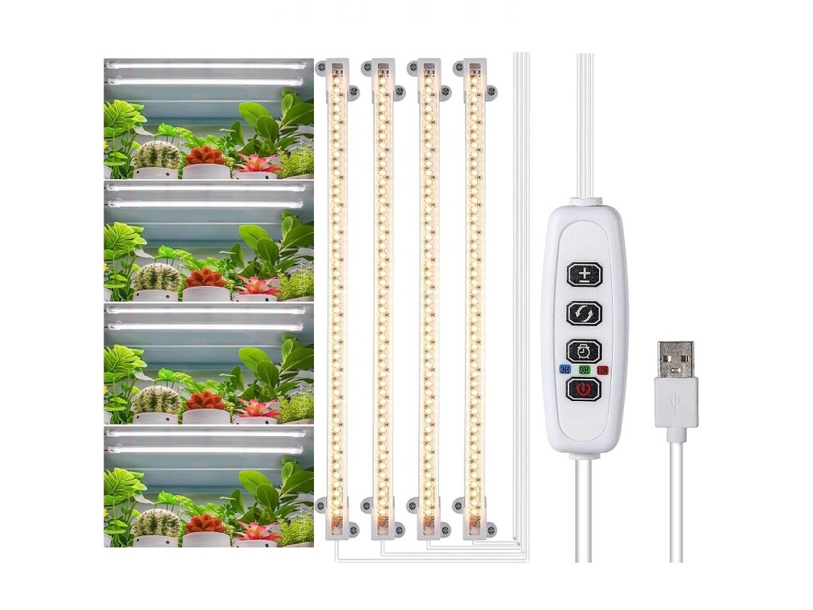 Lâmpada De Cultivo Inf Plant Lighting Para Plantas De Interior, Espectro Completo E Temporizador Branco. Aquaforge