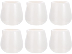 Conjunto De 6 Jarras De Leite Em Cerâmica Branca, De Usar E Ideais Para Cafés E Hotéis, Com