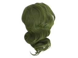 Peruca verde curta ondulada/cacheada, modelo 2026, ajustável e respirável, ideal para festas.