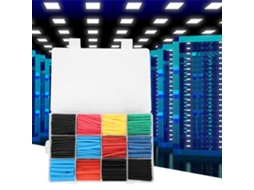 560 mangas termoencolhíveis coloridas sortidas para cabos e fios